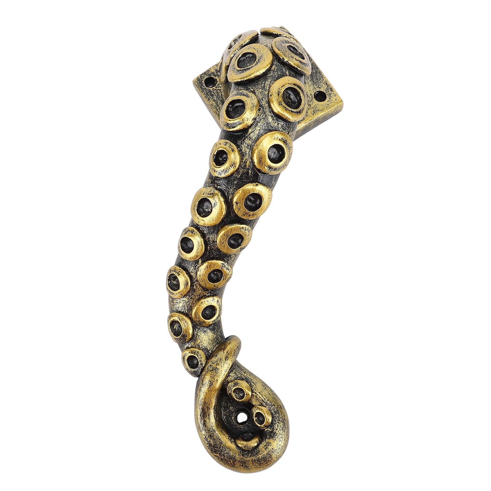 Octopus Door Handle Resin Heavy Duty Vintage Bronze Cupboard Furniture Pull Octopus Tentacle Door