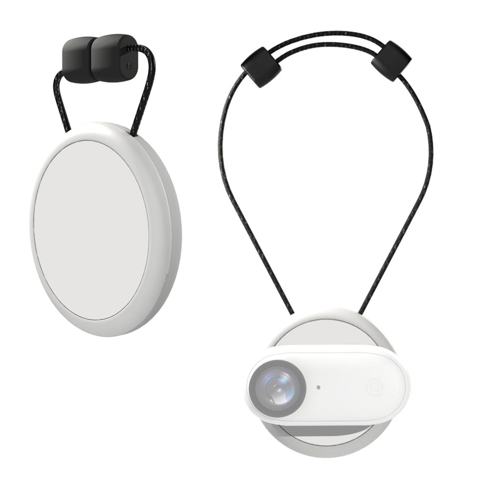 PULUZ PU889W Magnetic Sports Camera Neck Holder Neck Mount Quick Release with Gasket Compatible white