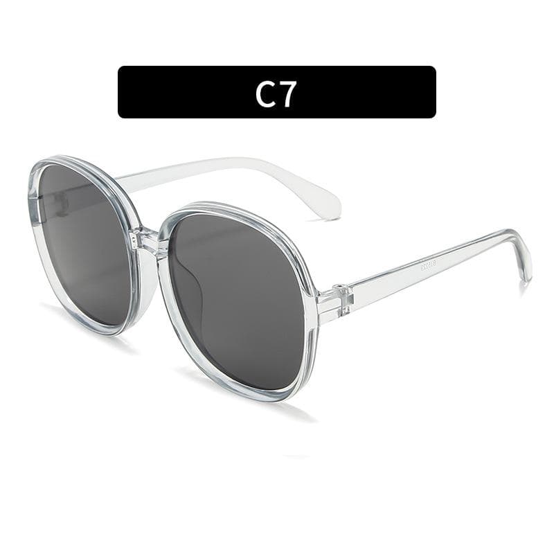 Oversize Round Sunglasses Women Vintage Designer Brand Korean Style Shades Ladies Sun Glasses Eyewear Fashion MULTI