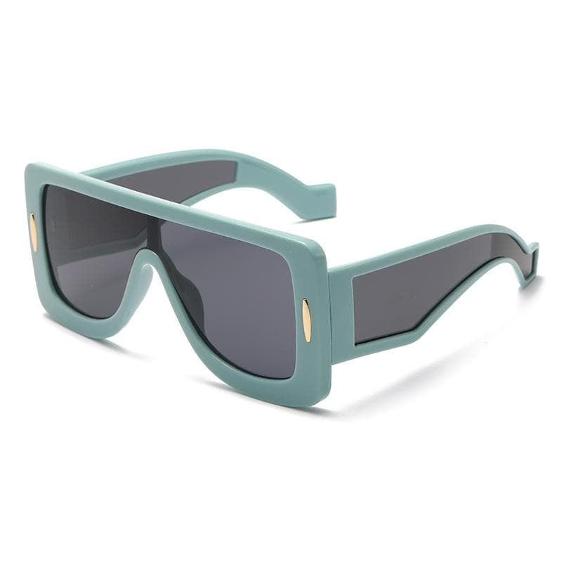 Fashion Large Frame Connected Glasses Cyberpunk Female Sunglasses Trendy UV Resistant Eyewear