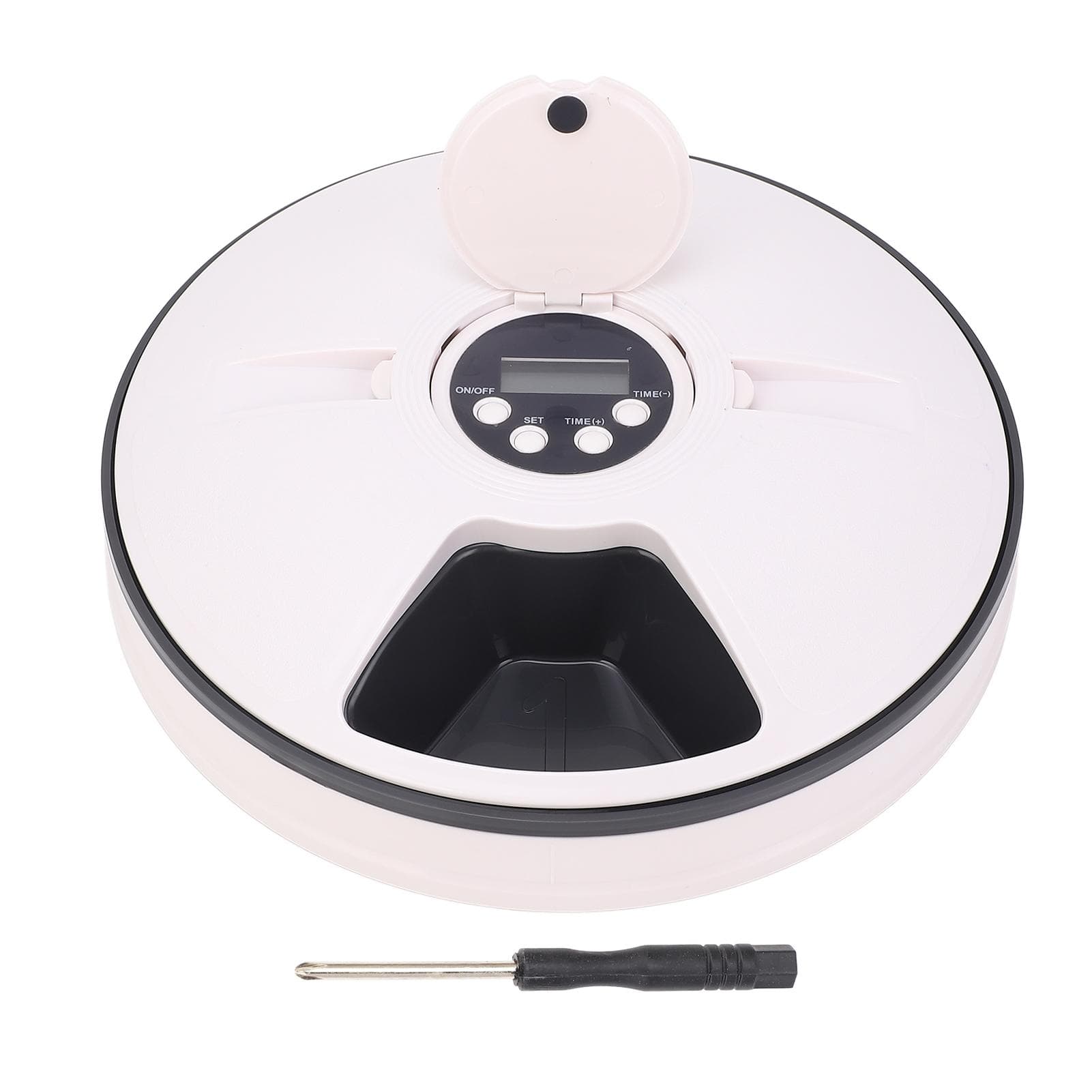Wet Dry Food Automatic Cat Feeder Multi Meal Portion Control Timed Pet Food Dispenser with APP gray