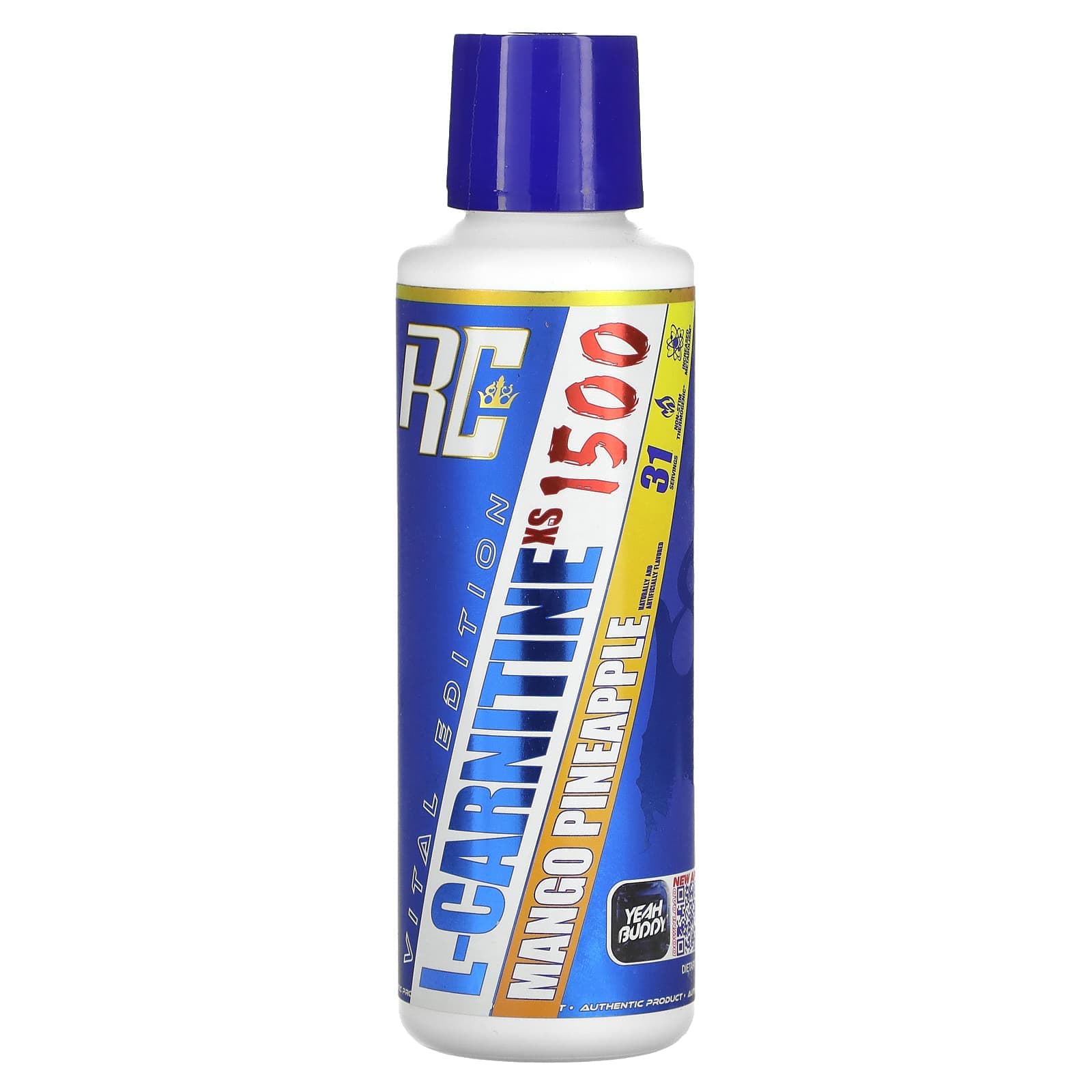 Ronnie Coleman, Vital Edition, L-CarnitineXS 1500, Mango Pineapple Flavor, 16 fl oz (473.28 ml)