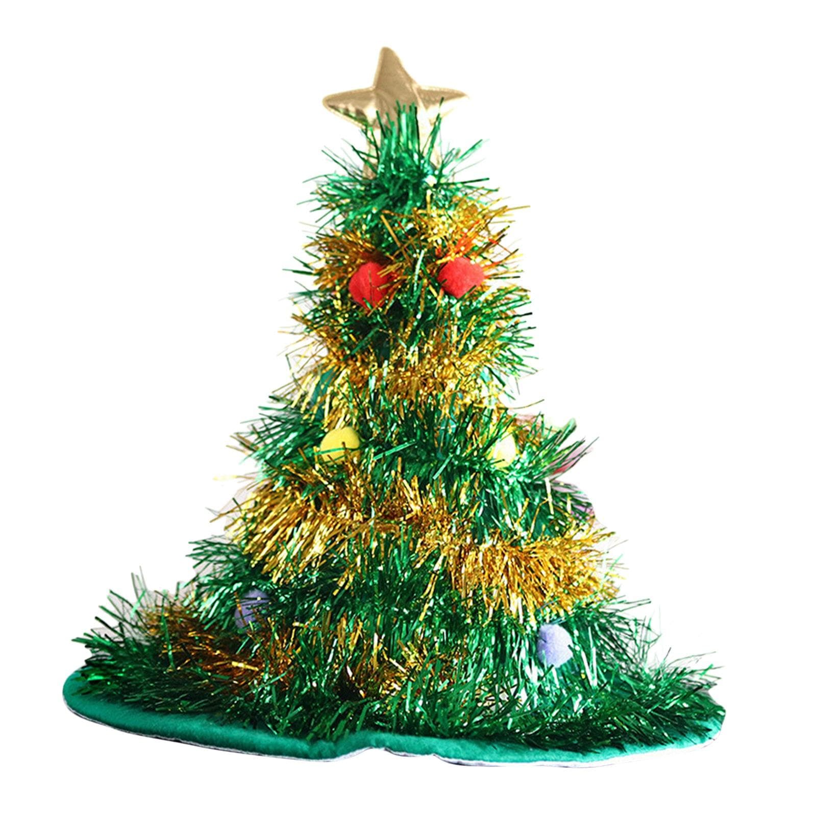Nonwoven Christmas Tree Hat for Kids Adults Soft Comfortable Holiday Theme Hats Christmas