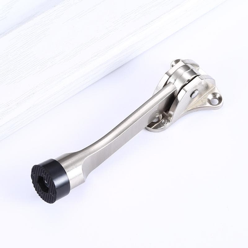 Kick Down Door Stop Door Stopper Foot-Operated Lever High Quality Non-Slip Rubber Home Door Hardware silver