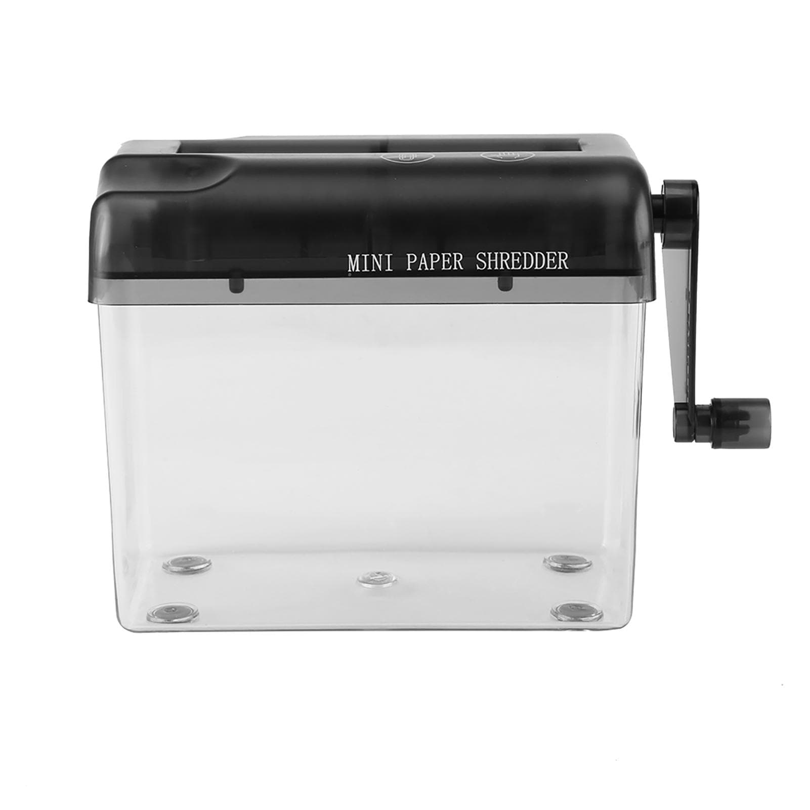 A6 Portable Mini Manual Paper Cut Shredder for Office Home School (grey) gray