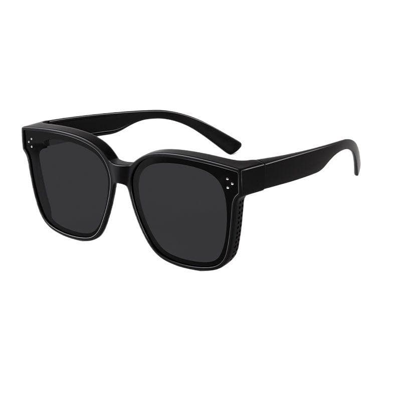 Large Frame Myopia Sunglasses for Men Driving Sun Protection Fishing Shades Male Clips Cover Mirror UV Blocking
