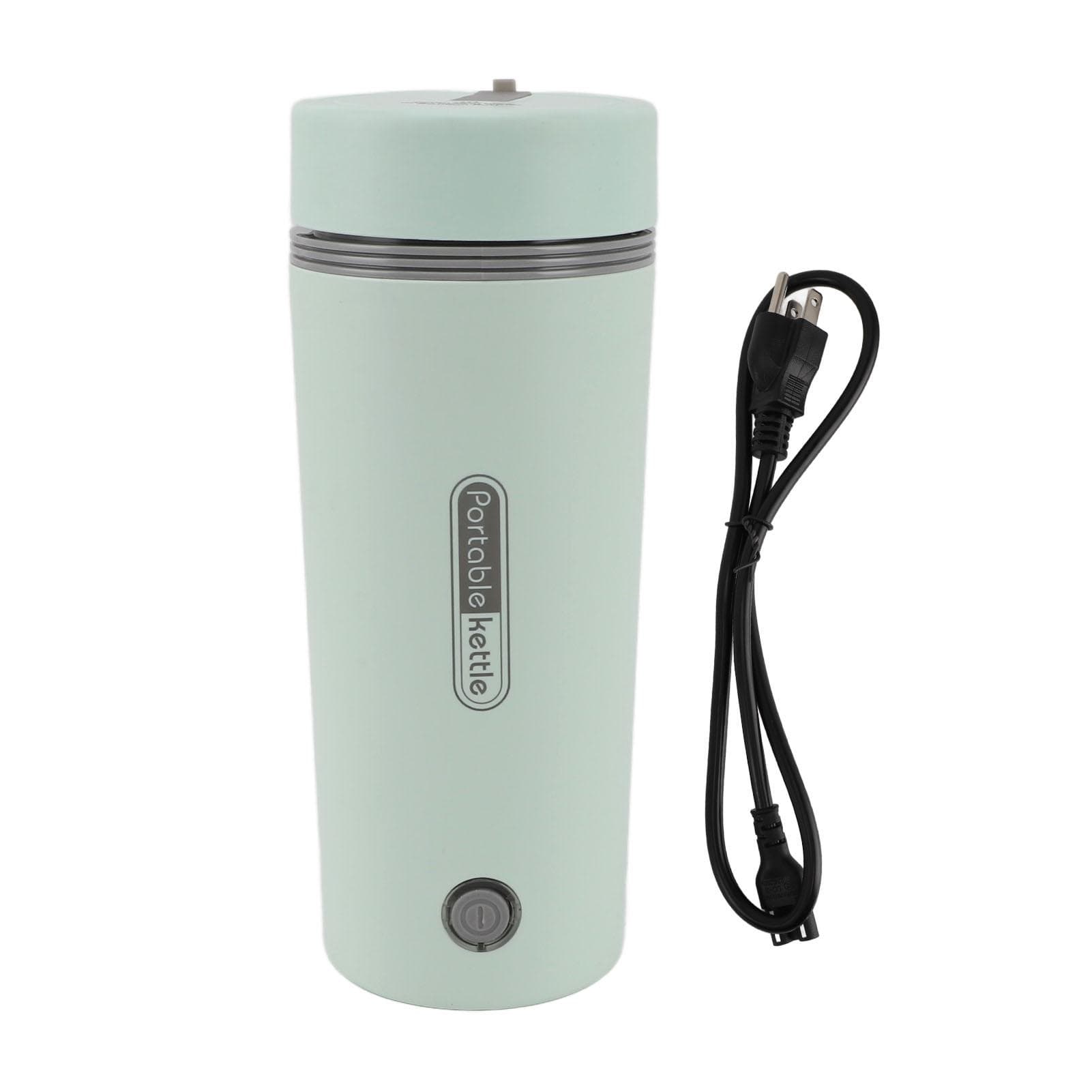 Travel Electric Kettle 300W 350ml Stainless Steel Automatic Insulation Portable Mini Hot Water light green