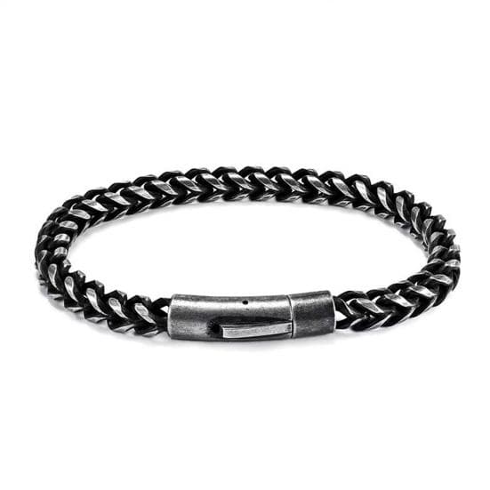 Men Bracelet Thick Chain Retro Punk Style Stainless Steel Individual Wrist Jewelry 19cm