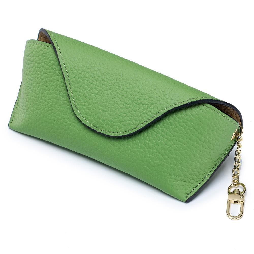 Genuine Leather Reading Glasses Bag Case for Man Women Cowhide Sunglasses Storage Holder Pouch Eyeglasses Box Eyewear Protector green