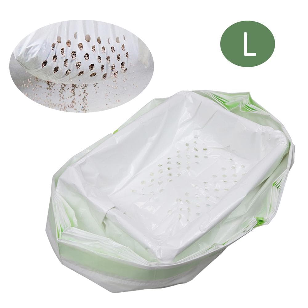 Cat Litter Filter Bag Drawstring Litter Sifting Liners Kitty Waste Litter Box Liners Type 1 & L