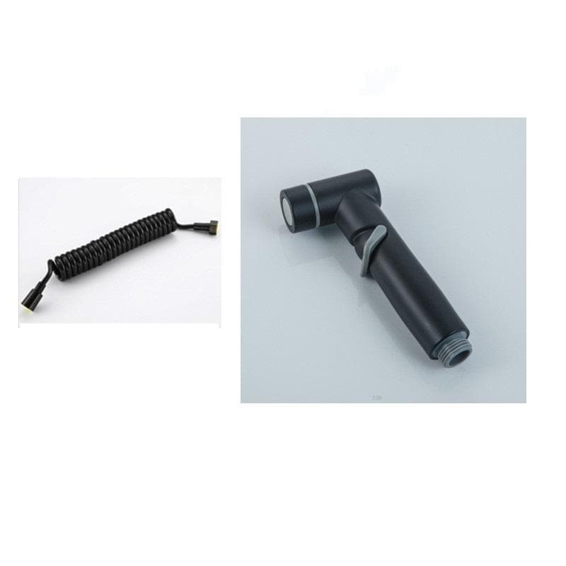 Sprinkler Gun Pressurized Shower Nozzle Two-stage High-pressure Women's Washing Machine ShowerBathroom Toilet Flushing Companion black