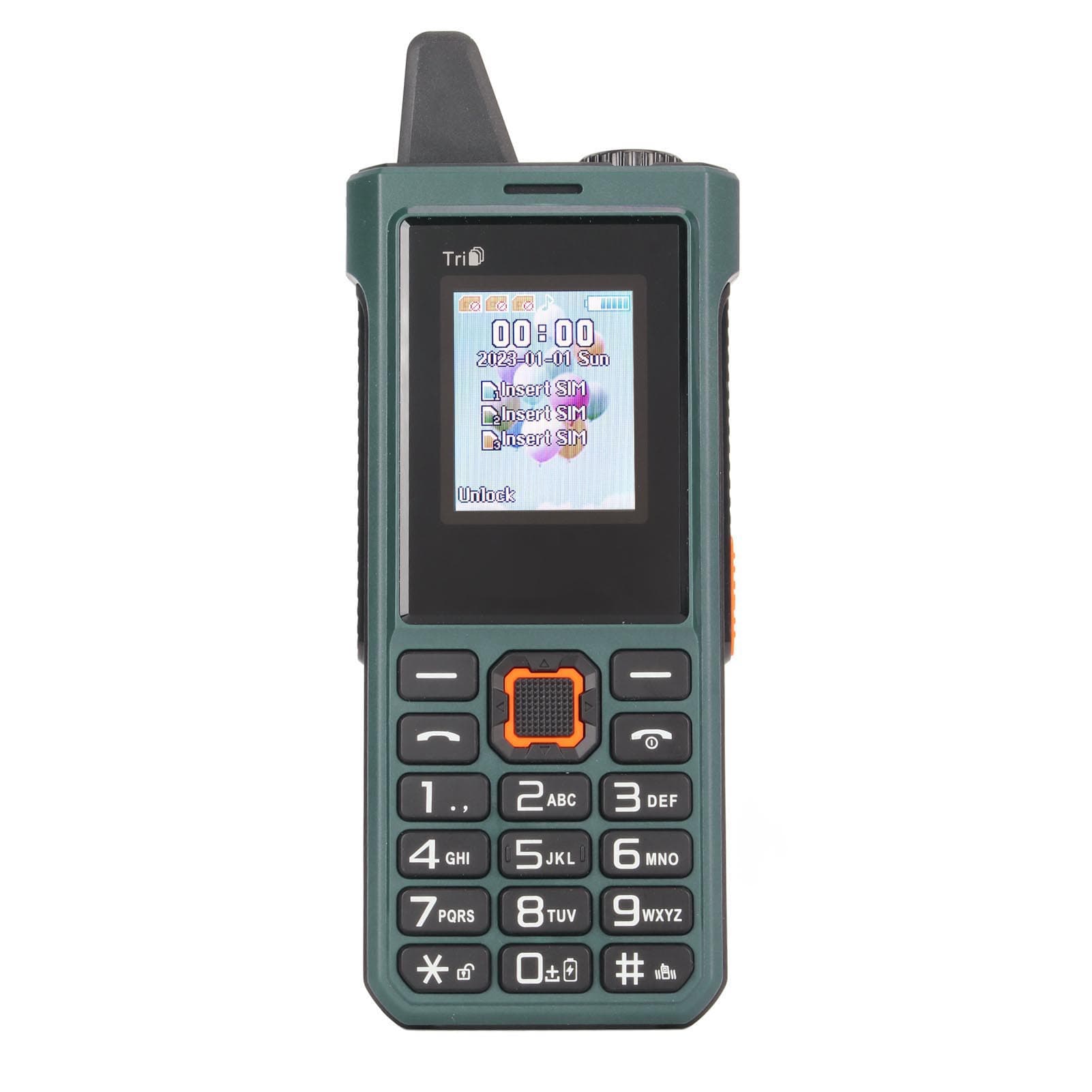 T1 Rugged Phone for Elderly Big Button 2.0in Senior Basic Phone High Volume 3 Card 3 Standby green