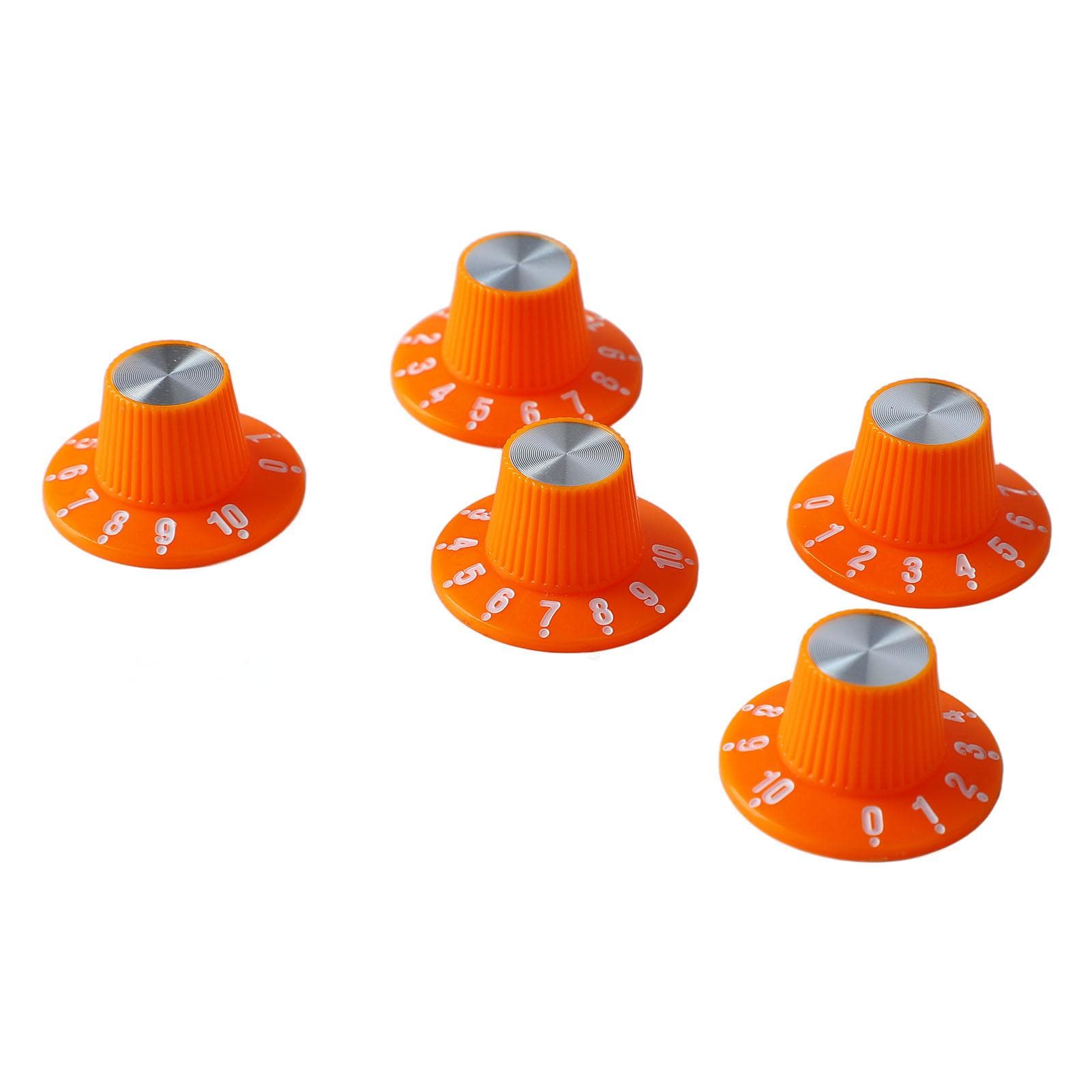 5Pcs Plastic Guitar Control Knob Thread Edge Comfortable Grip Decorative Electric Guitar Control