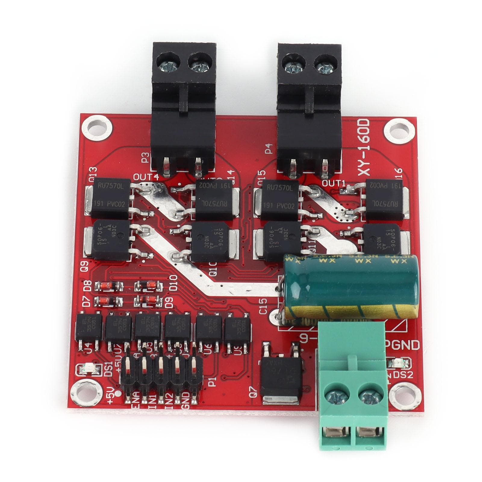 DC Motor Driver Module DC 6.5V?27V 7A 160W 2 Way Dual H Bridge Speed Control Motor Regulator Board