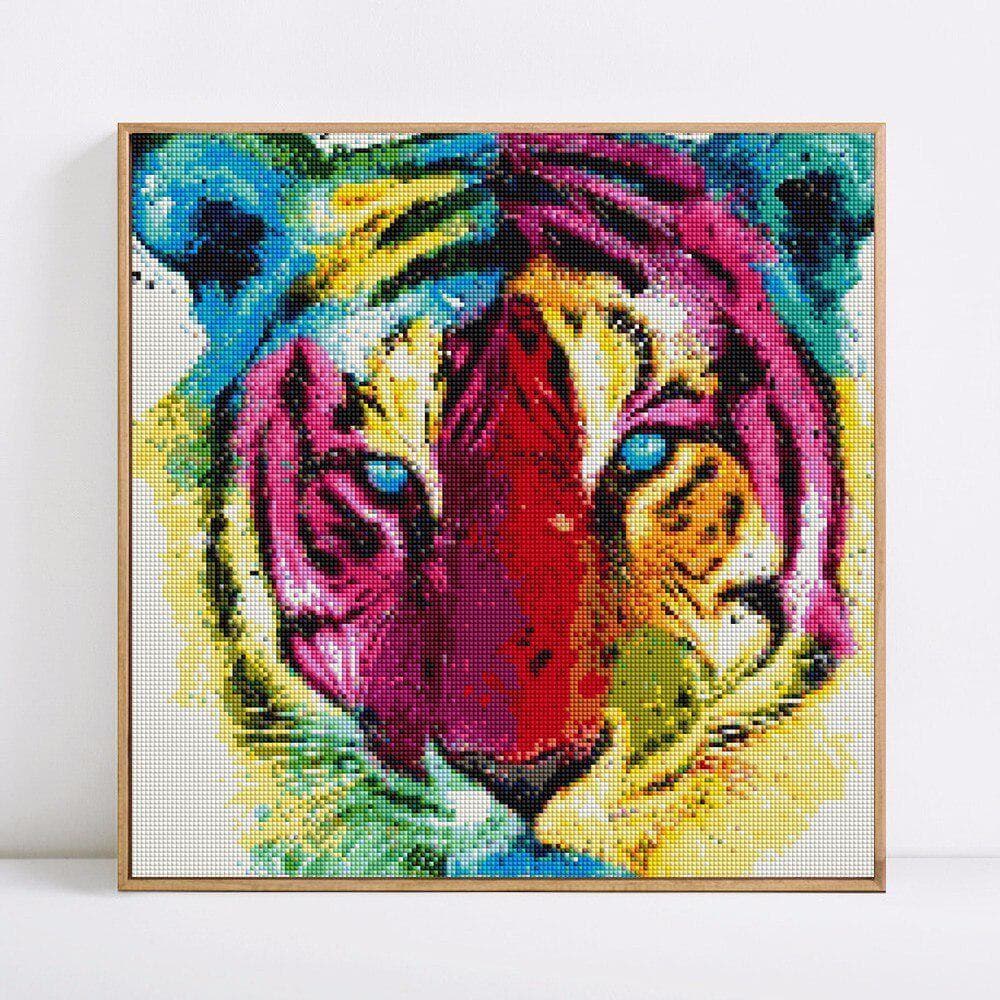 5d Diamond Painting Full Drill Round Animals Mosaic Diamond Tiger Pictures 30x30