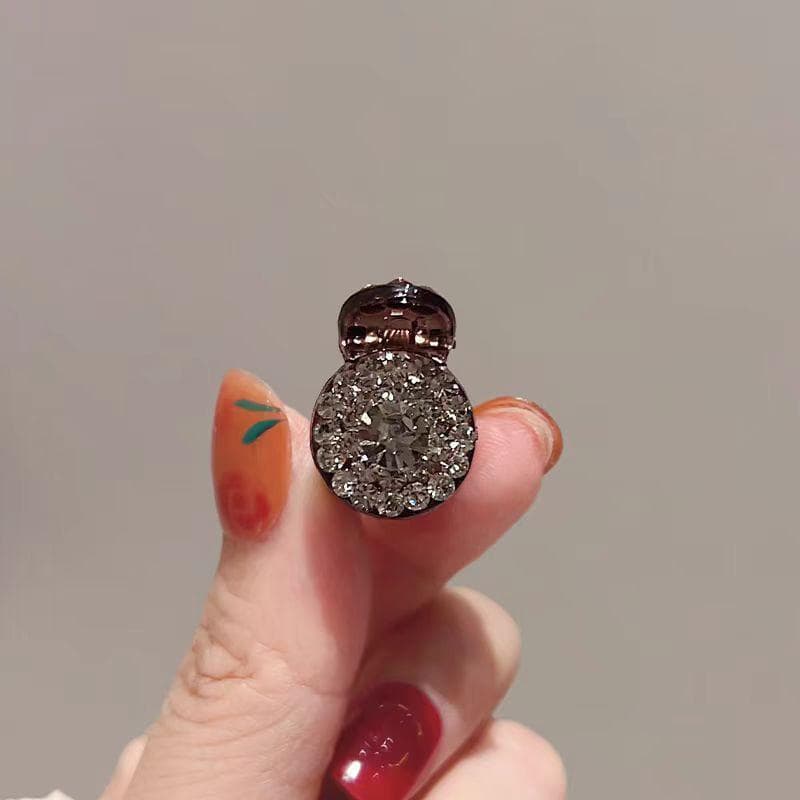 Mini Round Rhinestone Hair Claw Retro Zircon Women Girls Claw Clip Small Hairpins Hair Crabs Girls Hair Accessories