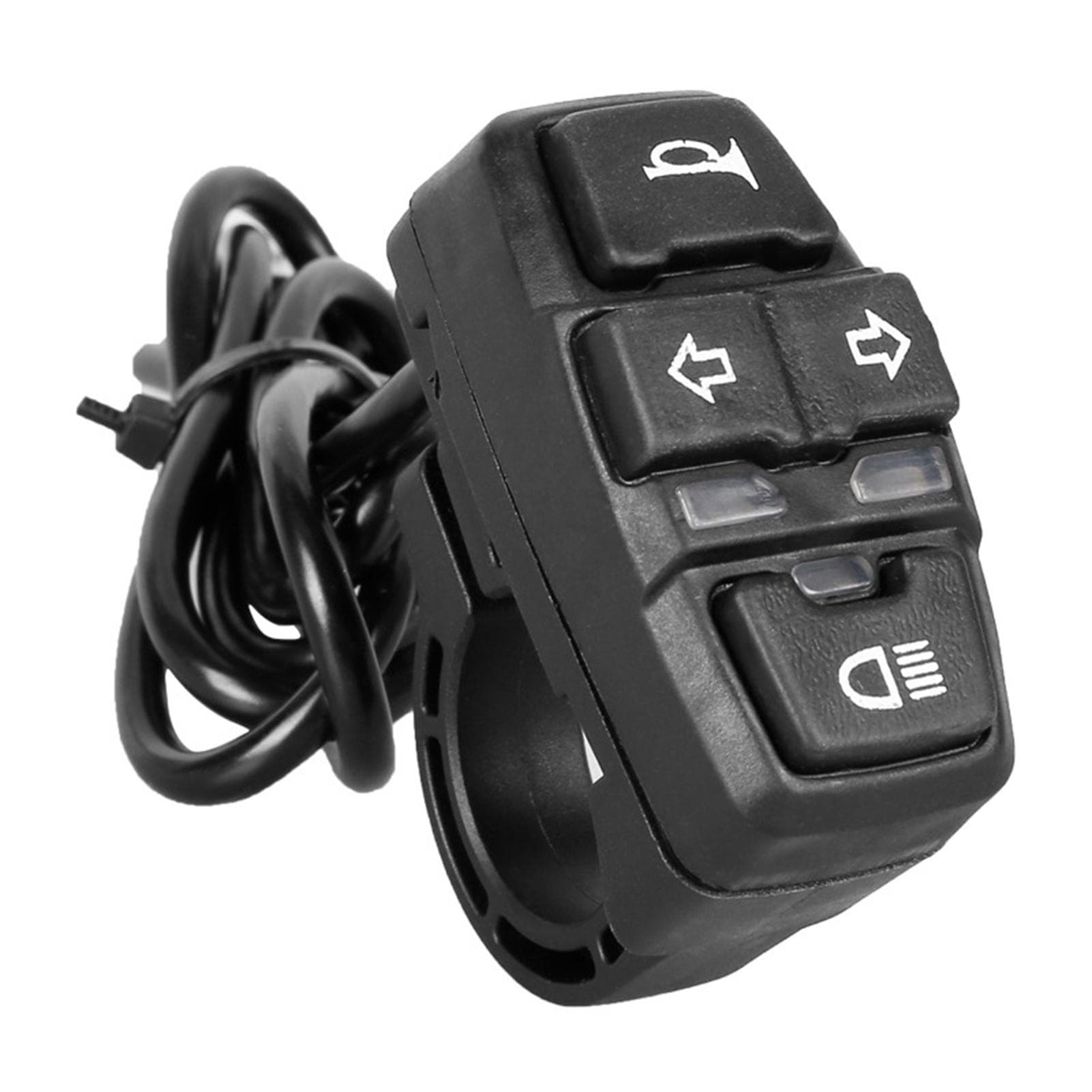 3-In-1 E-bike Headlight Turn Light Horn Switch Electric Scooter Handlebar Lamp Horn Turning Light 48V