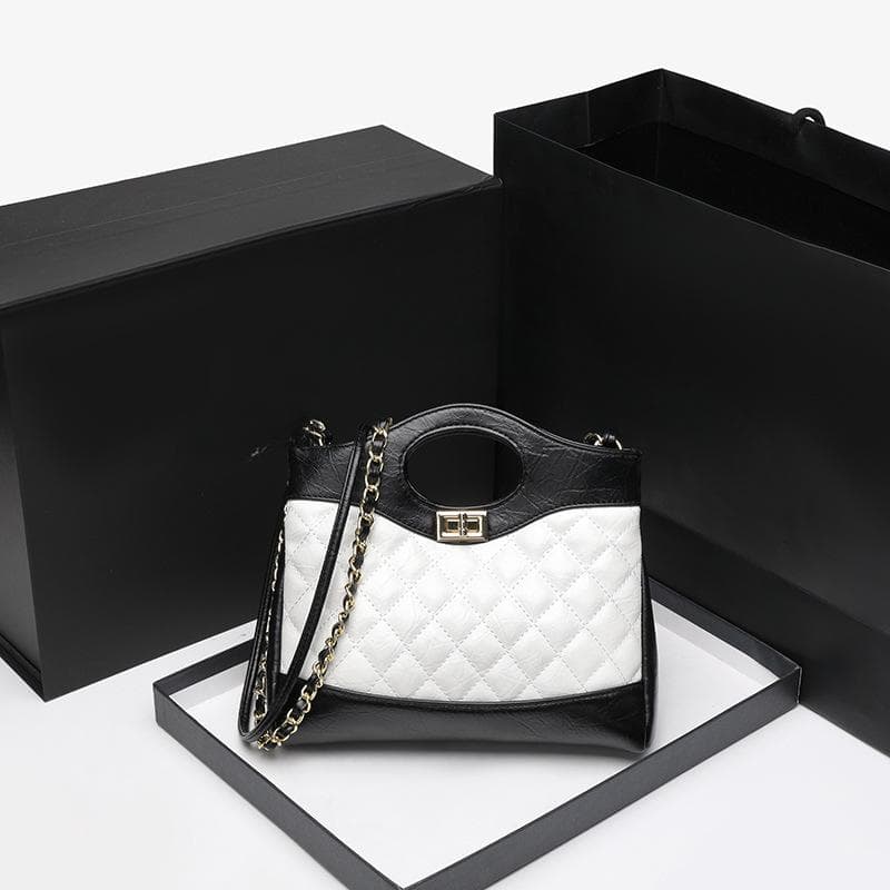 Stylish Diamond Check Chain Bag Hand Crossbody Bag Commuter All-in-one Shoulder Bag Women's Bag
