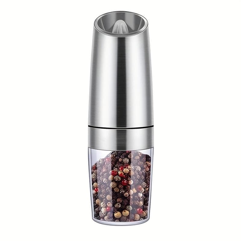 Electric Salt and Pepper Mill Set, Spice Grinder, Coarseness Adjustable, Battery Operated with LED Light, One Handed Automatic Operation, Kitchenware