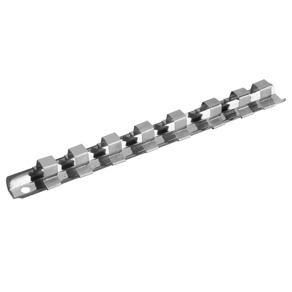 Carbon Steel 8 Socket Rack Storage Divider Rail Tray Holder Shelf Stand Tool Organizer (3/8 )