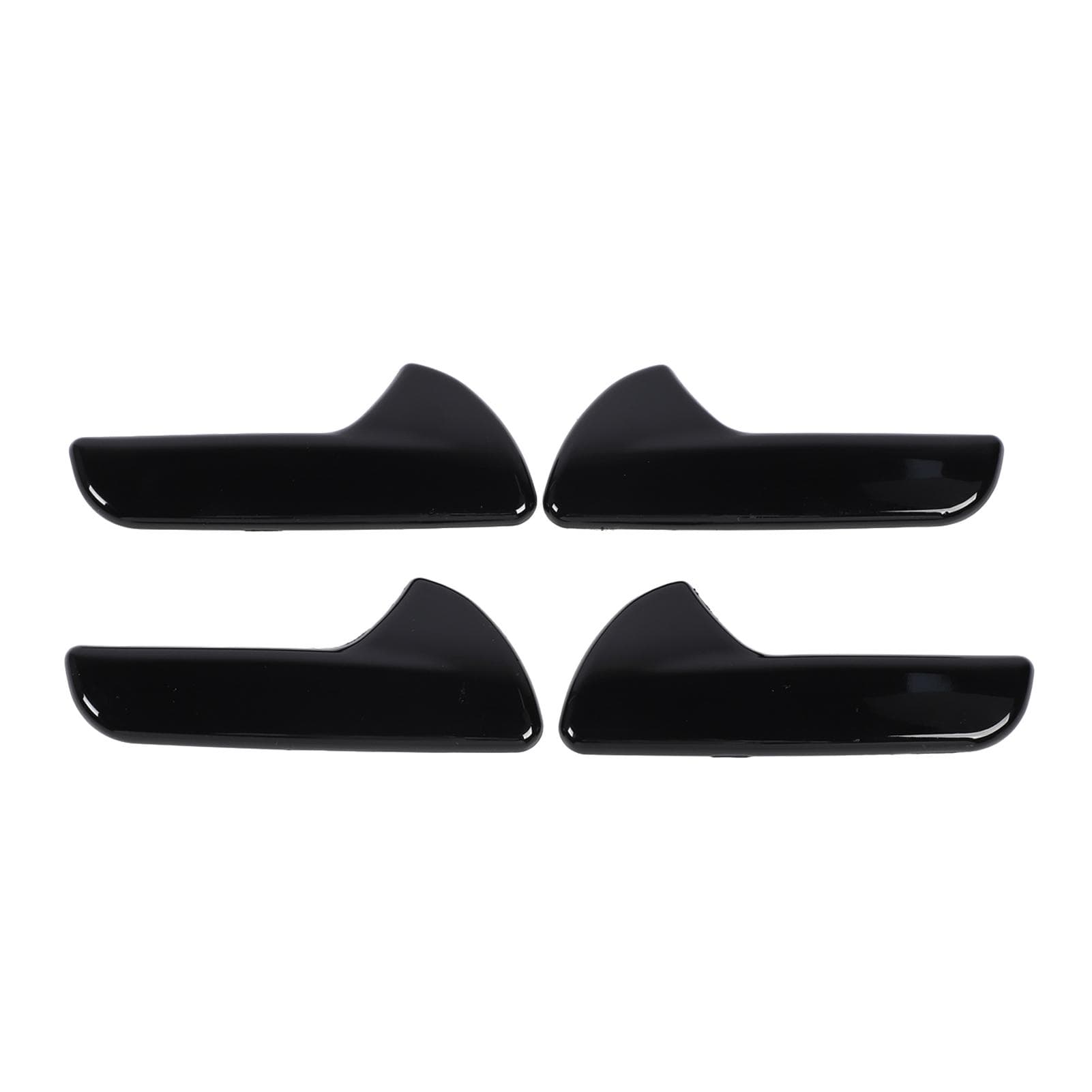 4 Pcs Inner Door Handle Cover Trim Fashionable Anti Scratch Abrasion Proof Easy Install for Cars black