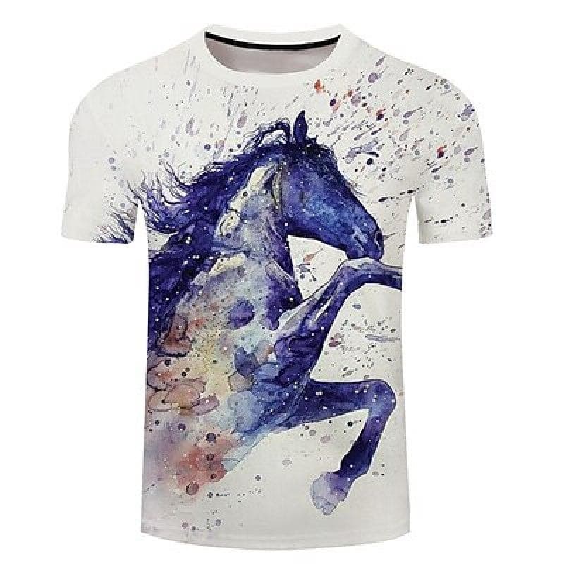 Map Vintage Mens 3D Shirt For TravelYellow Summer Men'S Tee Graphic Prints Round Neck 3D Daily Holiday Short Sleeve Clothing L