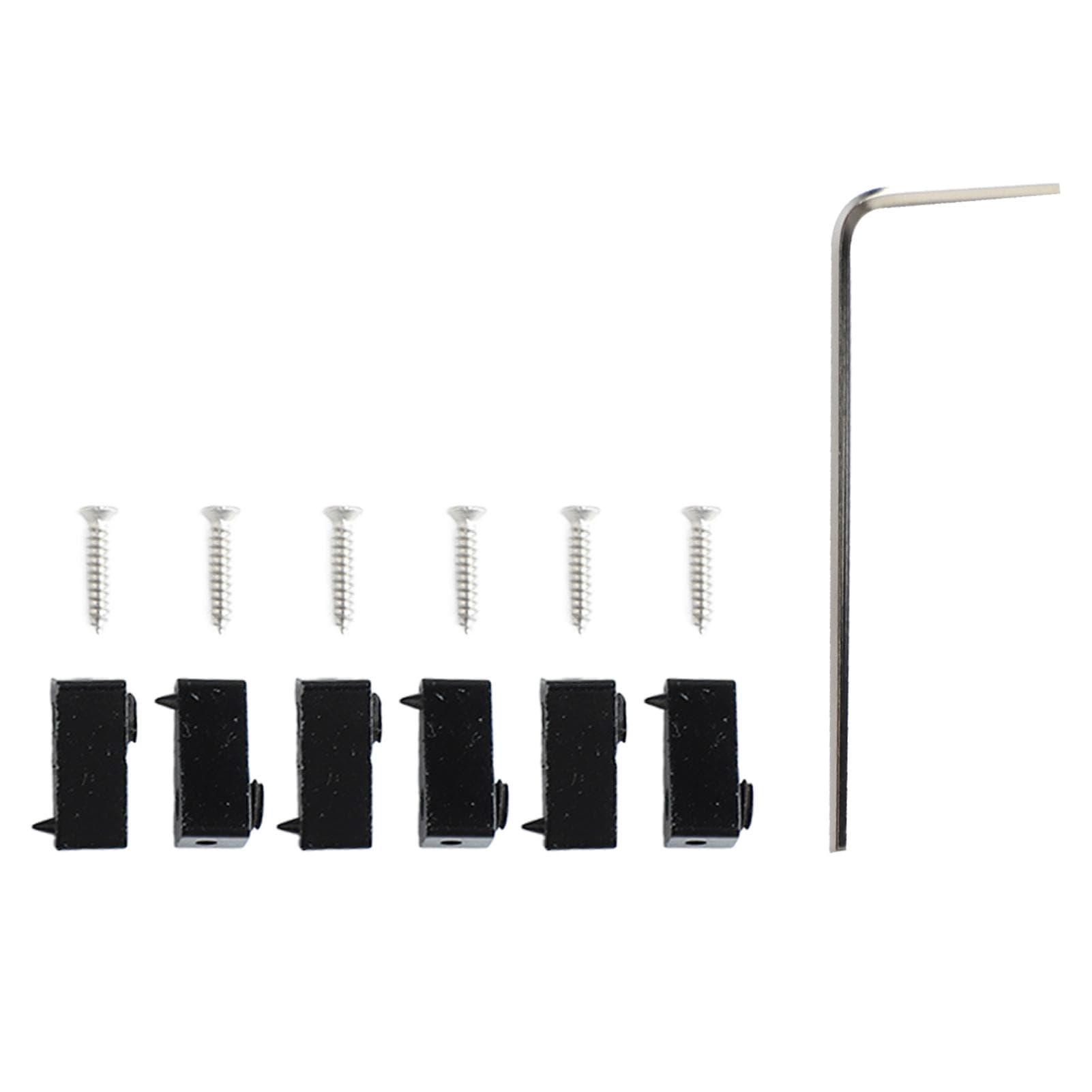 6 Pcs Guitar String Locking Nut Triangular Black Zinc Alloy Corrosion Resistance Headless Guitar