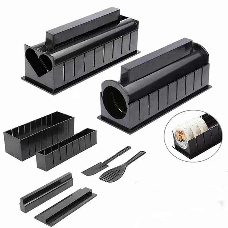 Making Kit Japanese Rice Ball Cake Roll Mold DIY Home Sushi Making Tool Multifunctional Plastic Kitche Sushi Maker Tool black