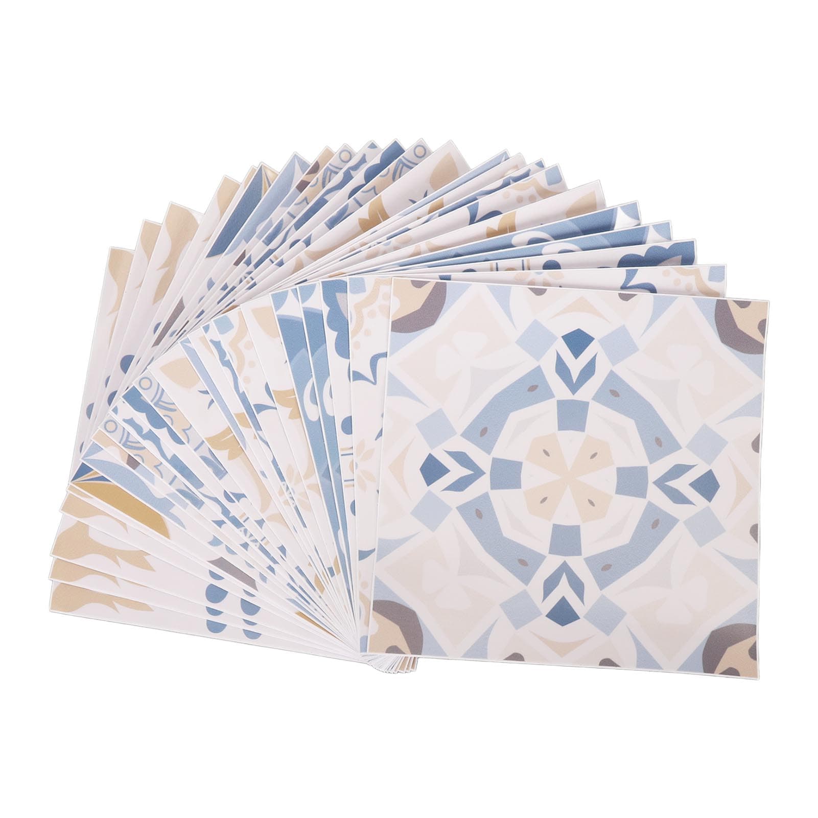 24Pcs Tile Sticker 15 X 15cm Waterproof Oil Resistant Retro Self Adhesive Wall Sticker for Home