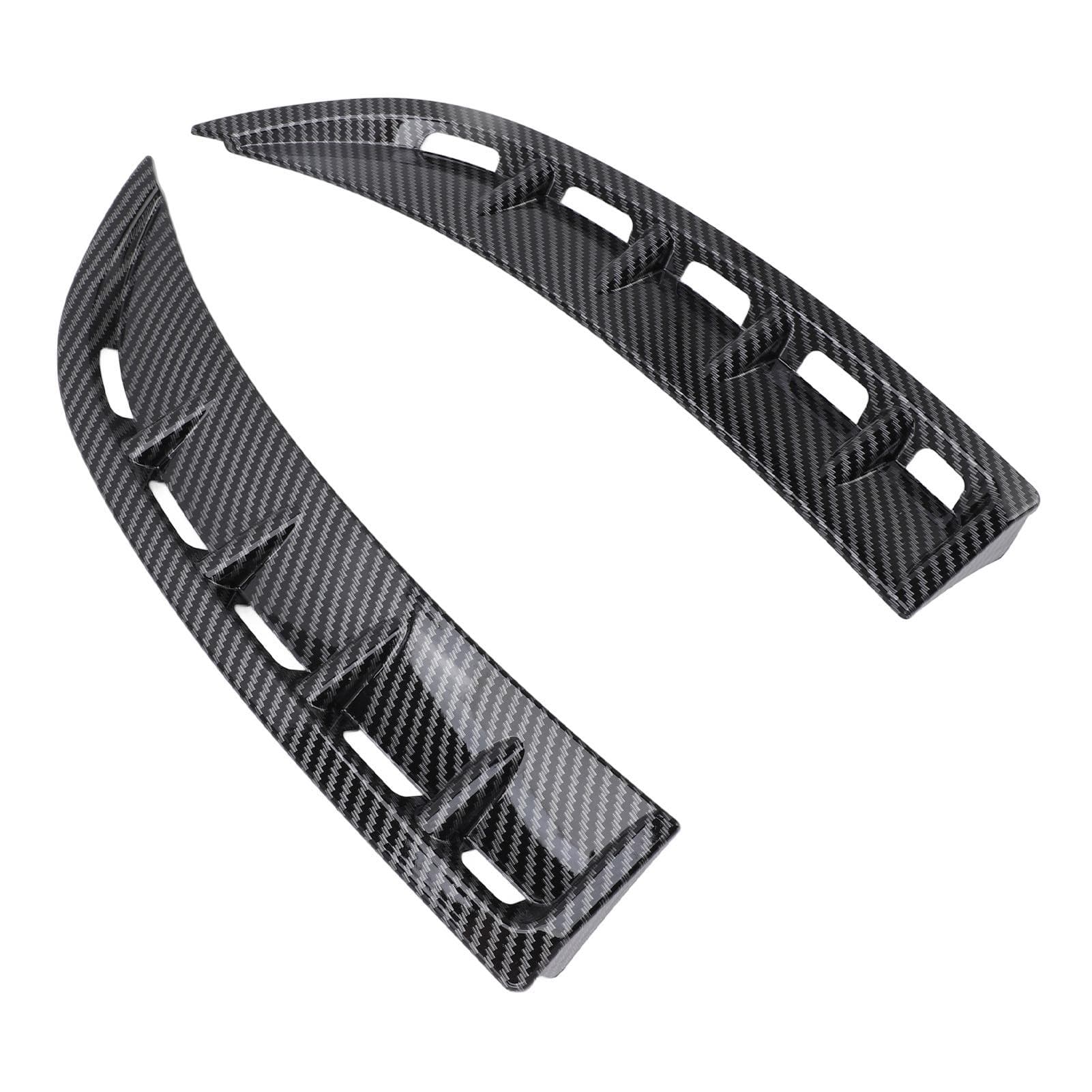 2PCS Front Bumper Side Vent Spoiler Left Right ABS Carbon Fiber Color Replacement for Benz