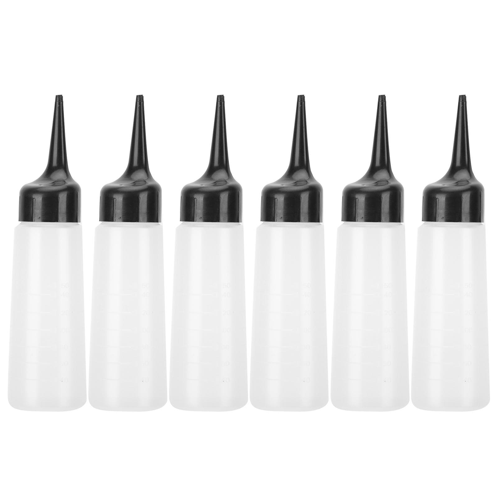 6pcs Shampoo Applicator Bottle Hair Salon Hair Washing Squeeze Refillable Bottle