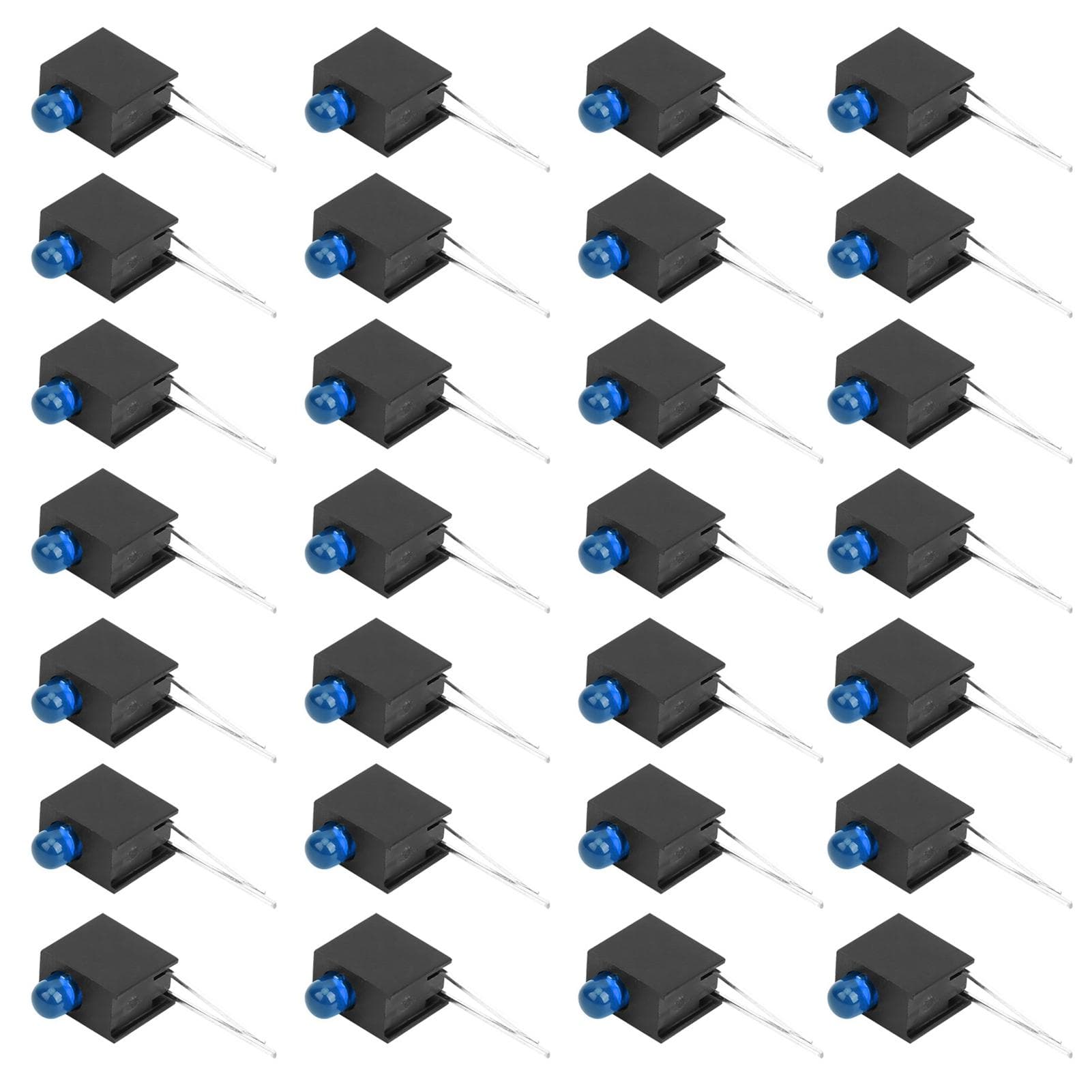 100Pcs 3mm LED Shade Diode Light Kit with Holder Side Single Hole Industrial AccessoriesYellow