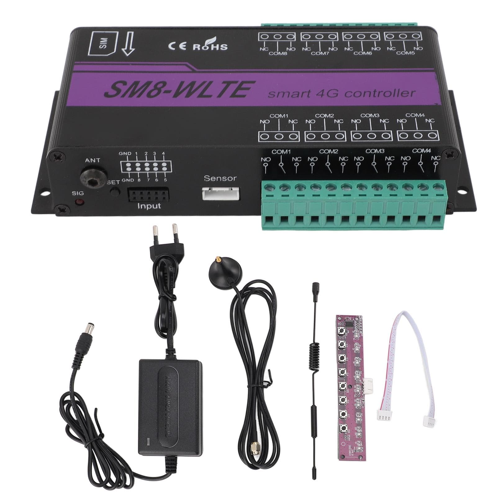 8 Channel 4G SMS Alarm Controller 4G Mobile Phone Access Controller APP WEB Power Failure Alarm
