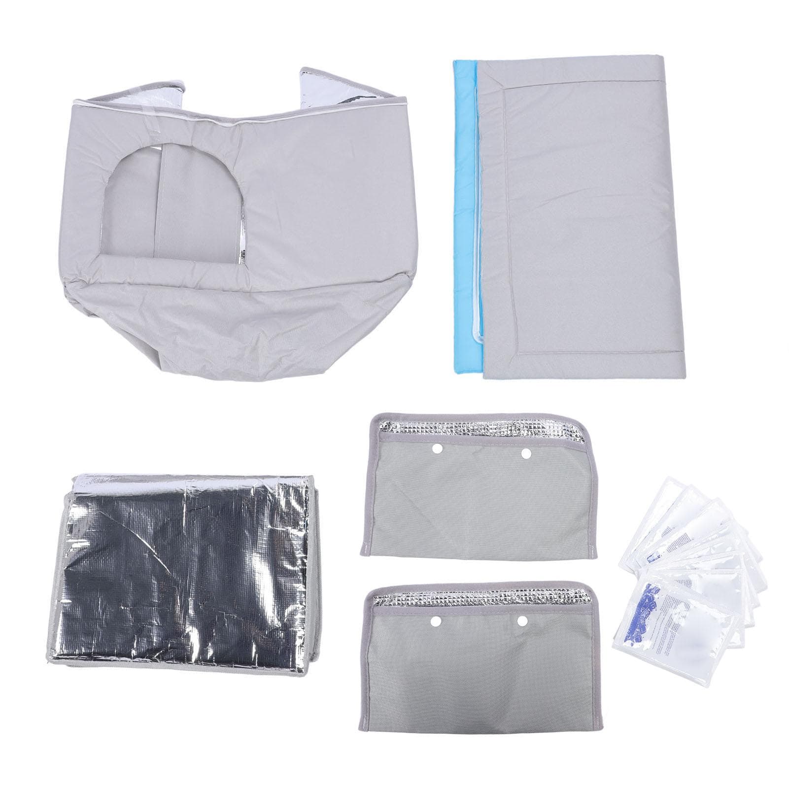 Cat Cooling House with 9Pcs Ice Pack Oxford Cloth Spacious Anti Slip Bottom Summer Pet Cat Dog