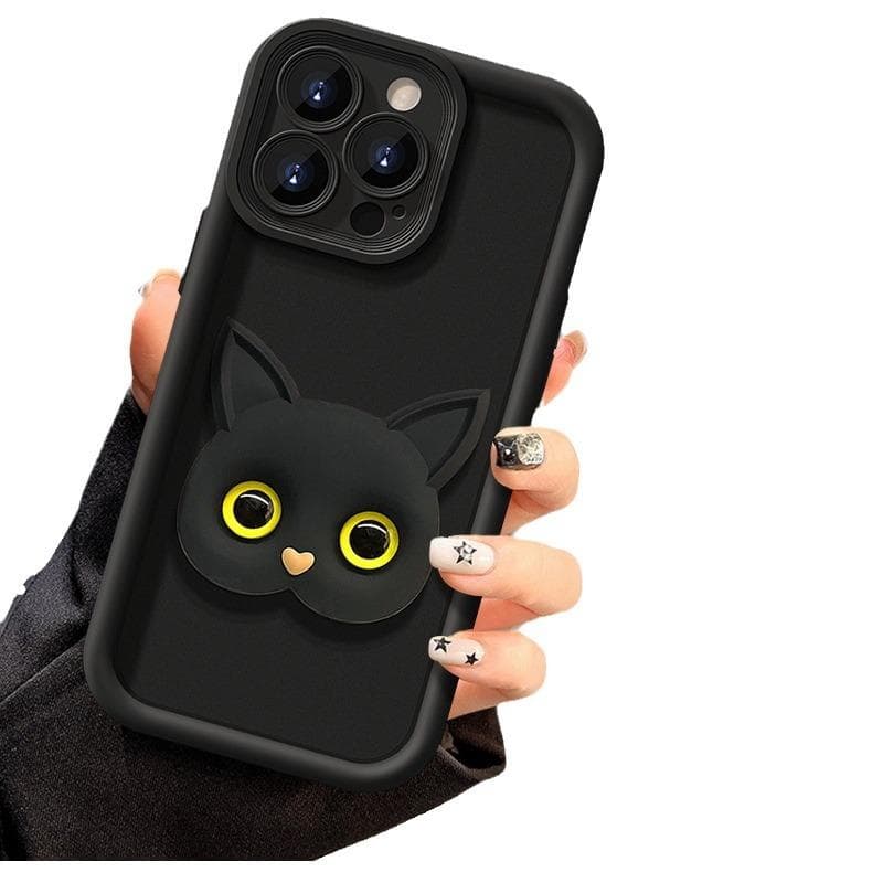 Applicable To Apple 15 Mobile Phone Case IPhone 14promax Cat Doll 12/13 Matte Soft iPhone 16 Pro Max