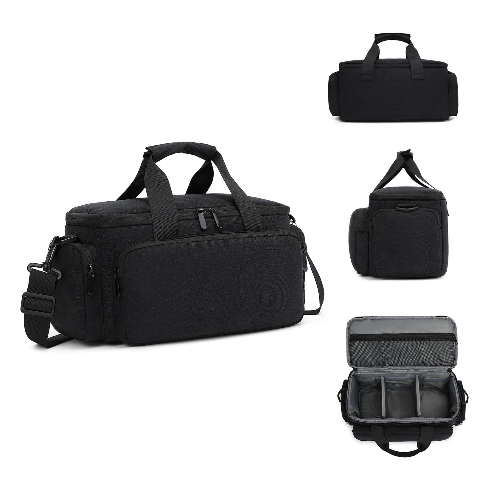 Camera Bag Travel Camera Shoulder Bag Water-resistant Shock-proof for Mirrorless Camera with black