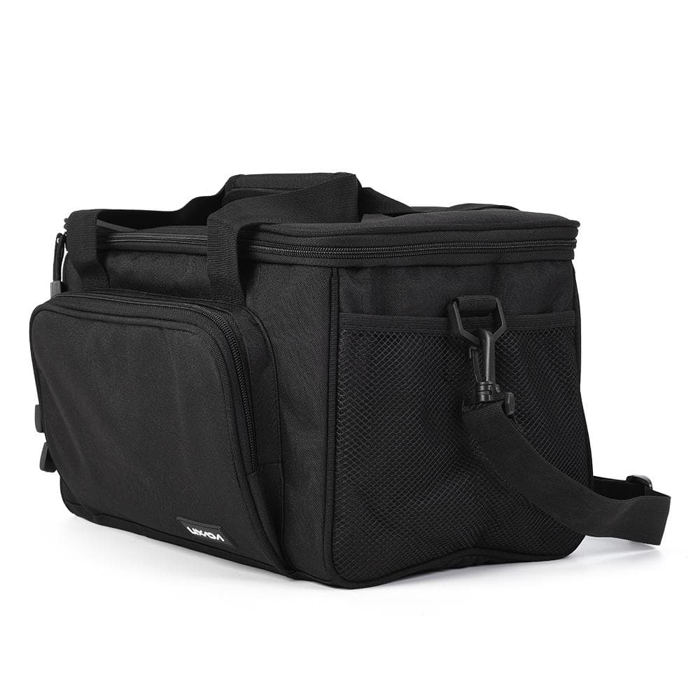 Canvas Fishing Shoulder Bag Pack Tackle Bag Lure Reel Bag Pouch Case New black