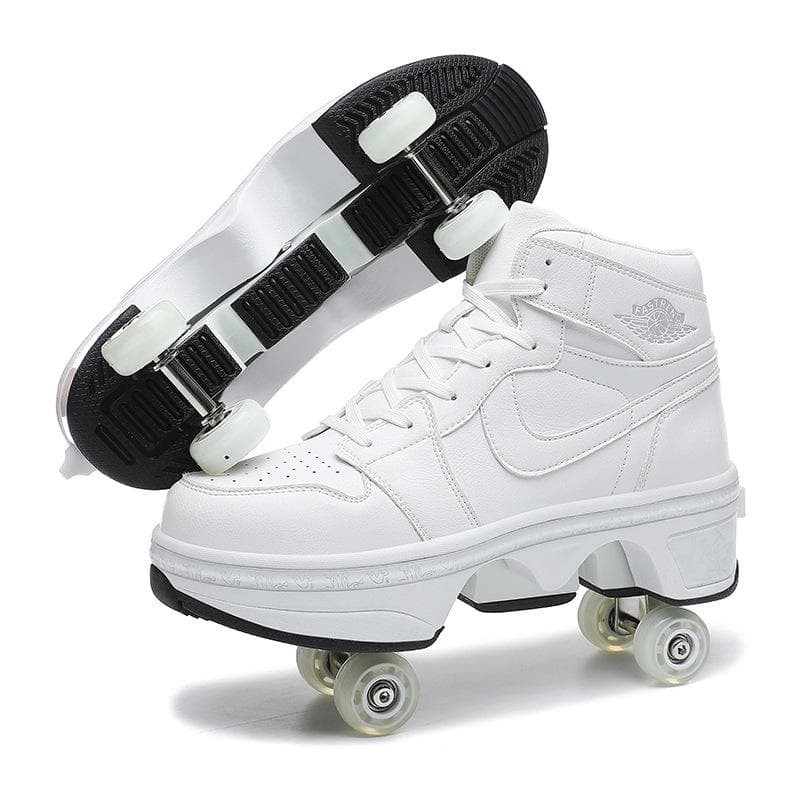 Charging LED Light Shoes Men and Women Children Adult Roller Skates Skating Walking Lightweight Runaway Shoes 36