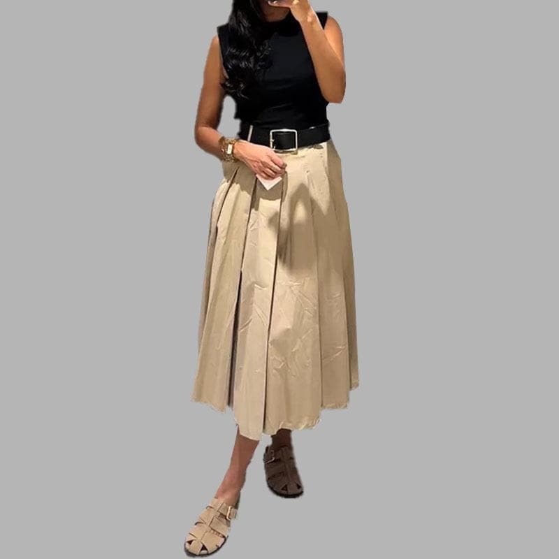 New Women's Clothing Elegant Slim and Thin Casual Temperament High Waist Dress 3XL