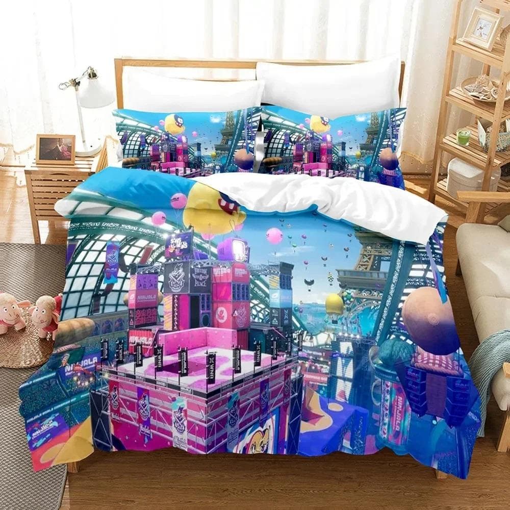 3D Print Ninjala Cartoon Game Bedding Set Duvet Cover Bed Set Quilt Cover Pillowcase Comforter king Queen Size Boys Adult 70x133cm 2pcs