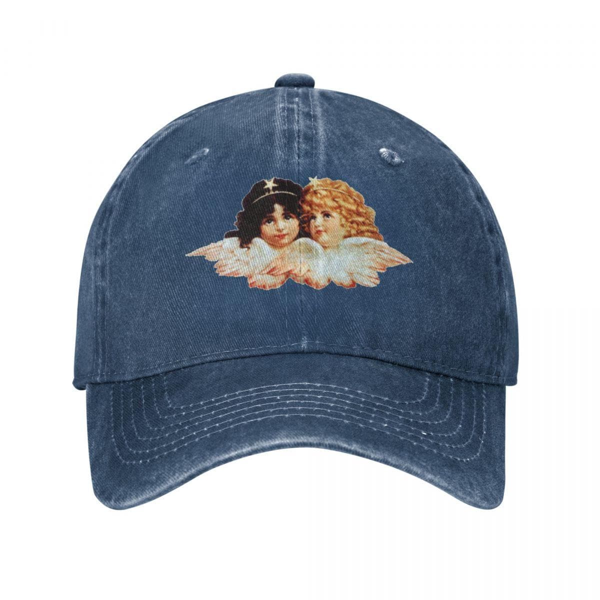 Fiorucci Cherubs Unisex Women Baseball Cap Distressed Washed Hats Cap Classic Outdoor Workouts Snapback Cap One Size