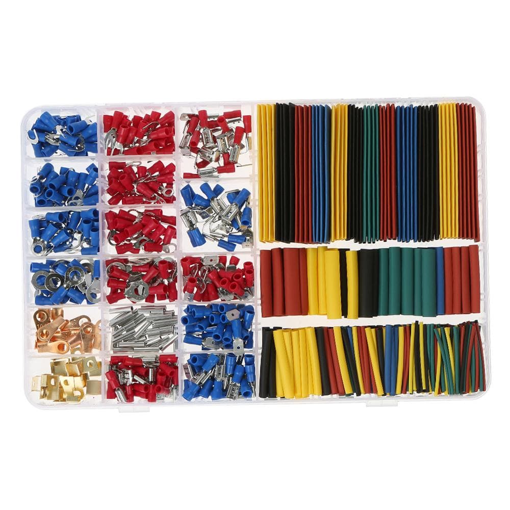 678PCS Car Cable Wire Electrical Set - 350PCS Terminals Connectors + 328PCS 2:1 Shrinkable Tube