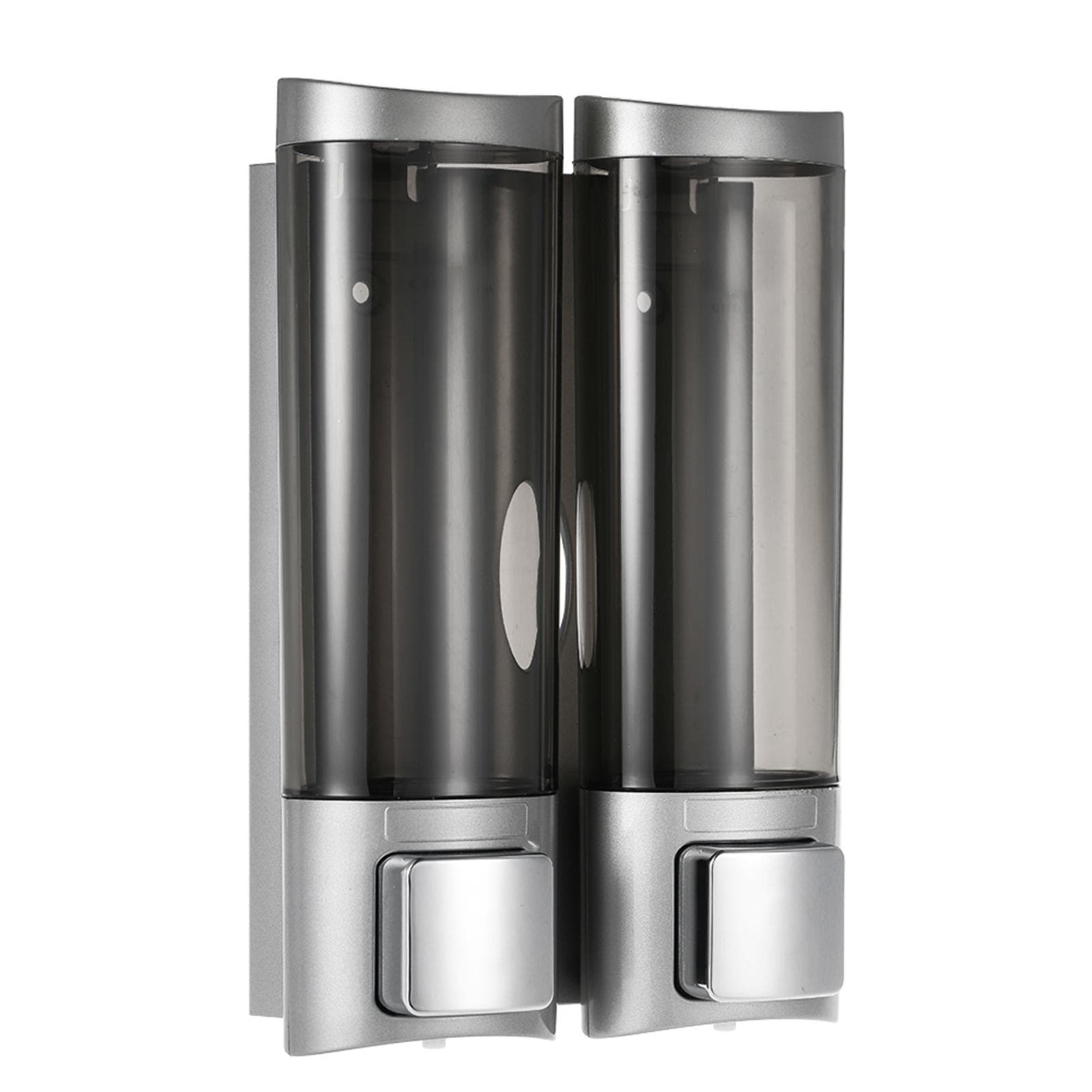 Manual Hand Soap Dispenser Wall Mount Double Liquid Shampoo Shower Gel Dispenser Hand Cleanser