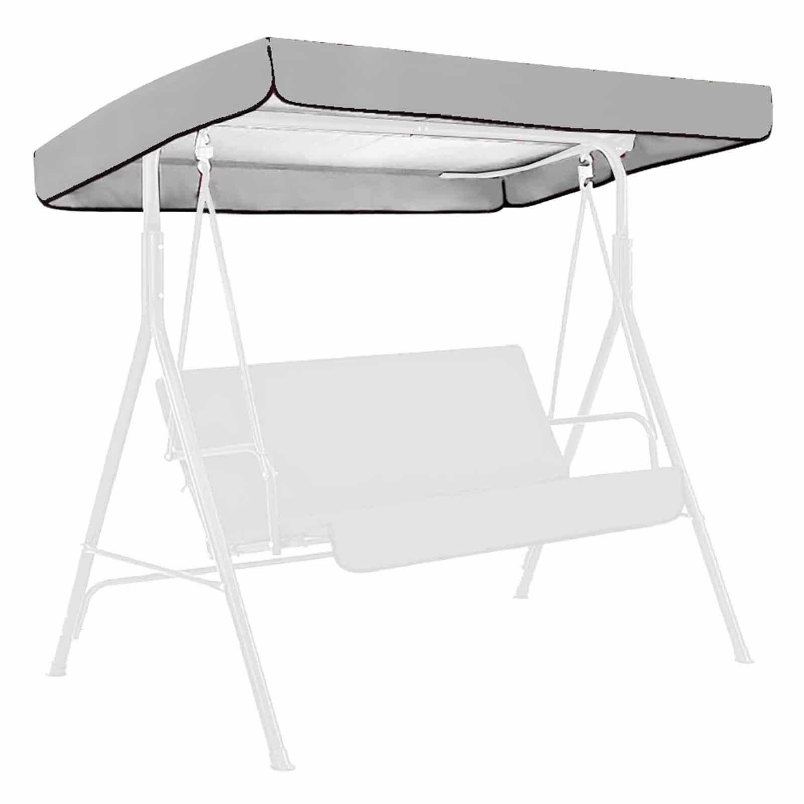 Waterproof Swing Canopy Garden Chair Tent Porch Top Cover Swing Roof dark grey