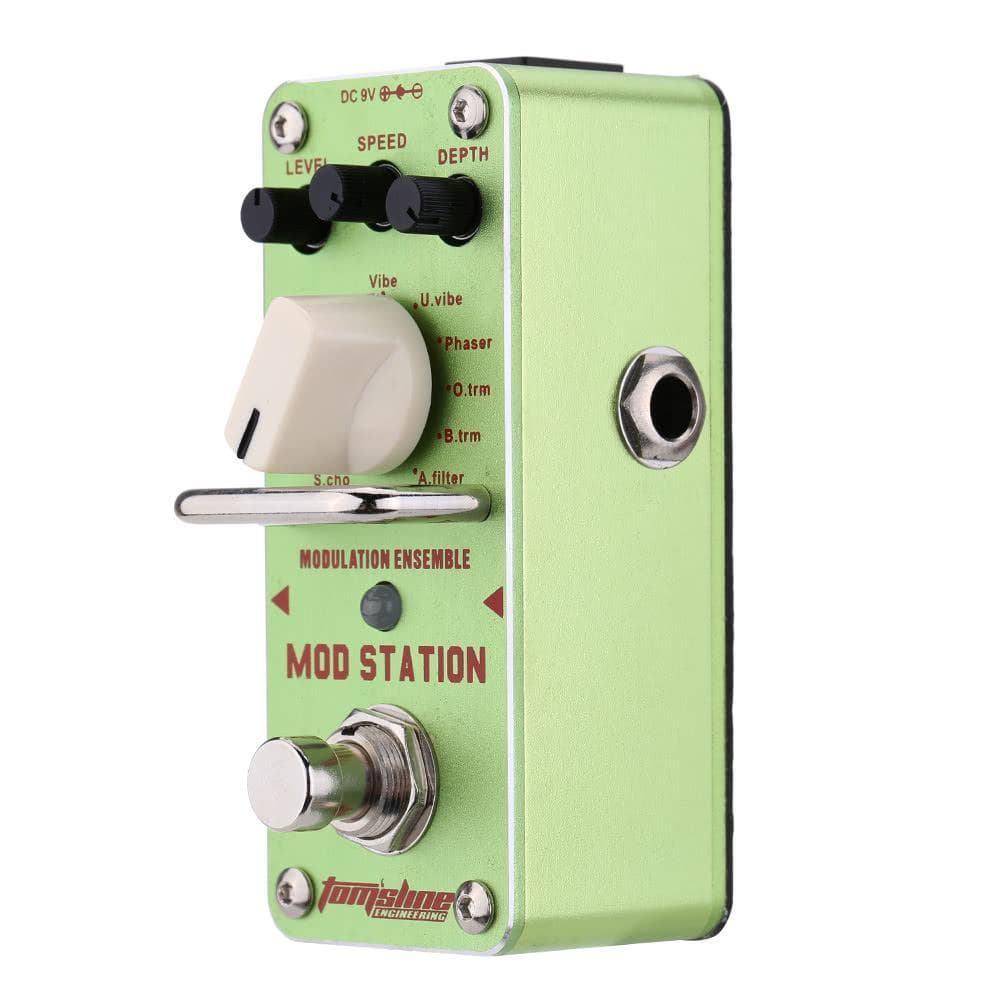 AROMA AMS-3 Mod Station Modulation Ensemble Electric Guitar Effect Pedal Mini Single Effect with True Bypass green