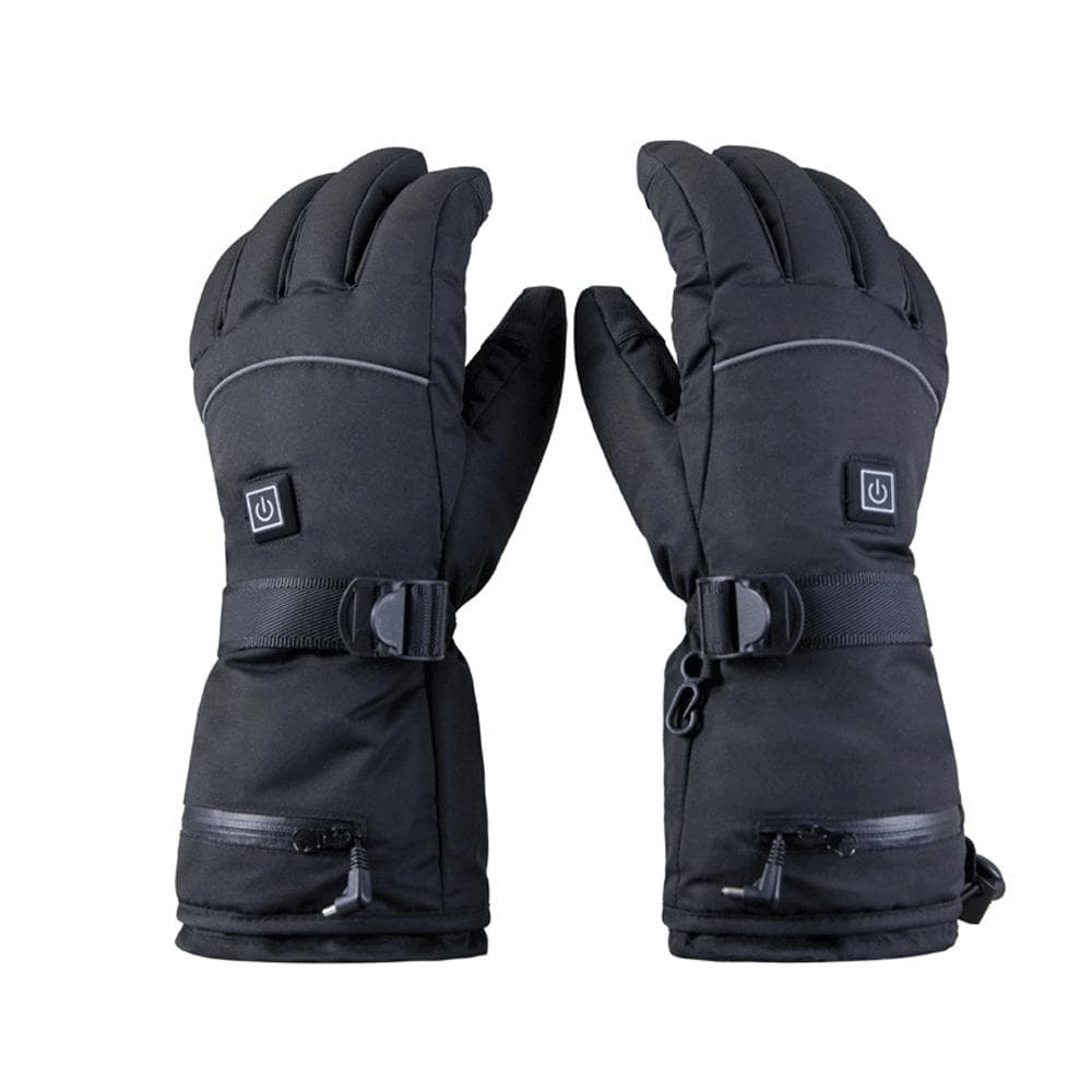 Electric Heated Gloves Waterproof Winter Gloves with 3 Heating Levels for Outdoor Sports Type 1 black