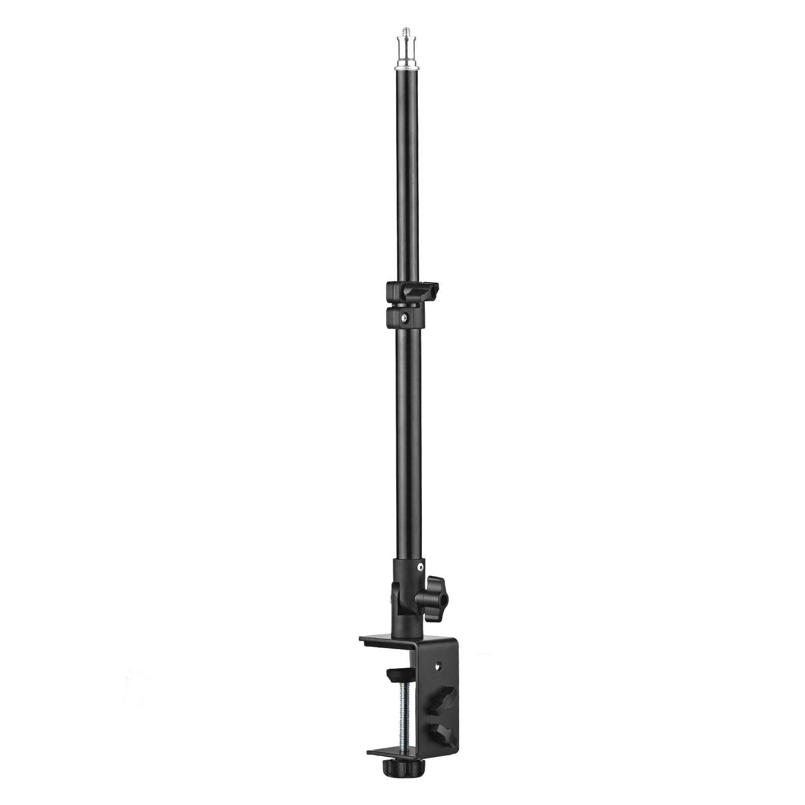 Multifunctional Universal Aluminum Alloy C Clamp + Adjustable Tripod Extension Rod with 1/4 Inch black