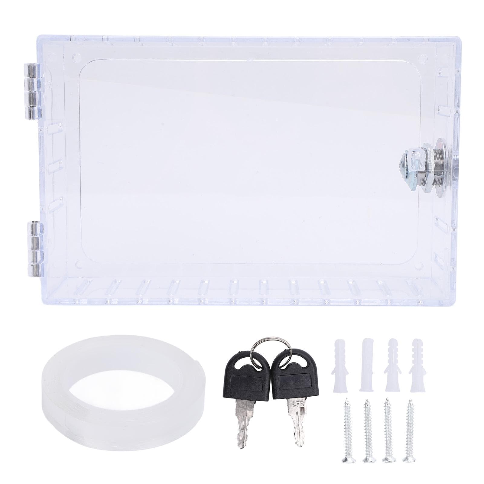 Clear Thermostat Lock Box Cover with Key Thermostat Guard Fits Thermostats 6.1x3.95x2in Or Smaller
