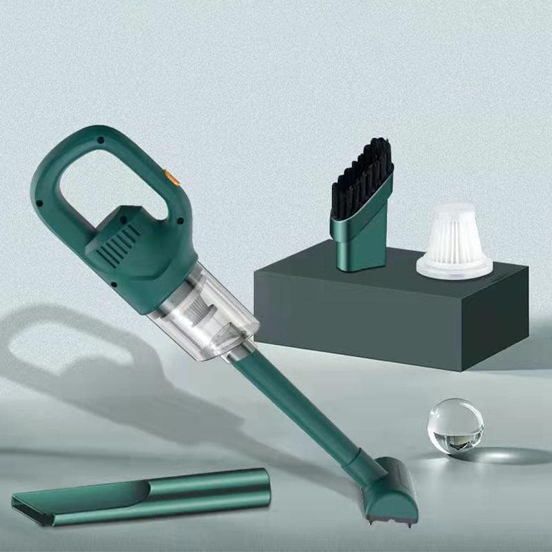 120W Wireless Car Handheld Vacuum Cleaner High Power Portable Powerful Wet and Dry Smart Charging Vacuum Cleaner Car Household green