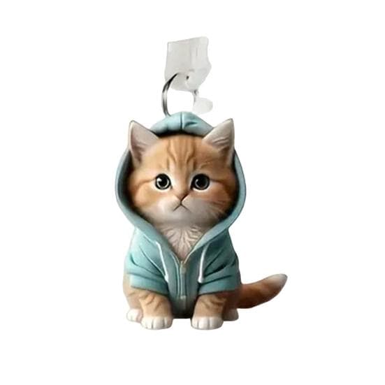 2D Acrylic Dust Plugs Charging Port Protector with Cat Pendant Small Size Lightning fpr Apple green